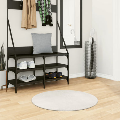 Rug IZA Short Pile Scandinavian Look Cream Ø 80 cm