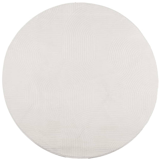 Rug IZA Short Pile Scandinavian Look Cream Ø 160 cm