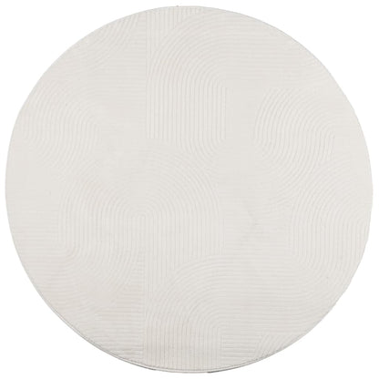 Rug IZA Short Pile Scandinavian Look Cream Ø 200 cm