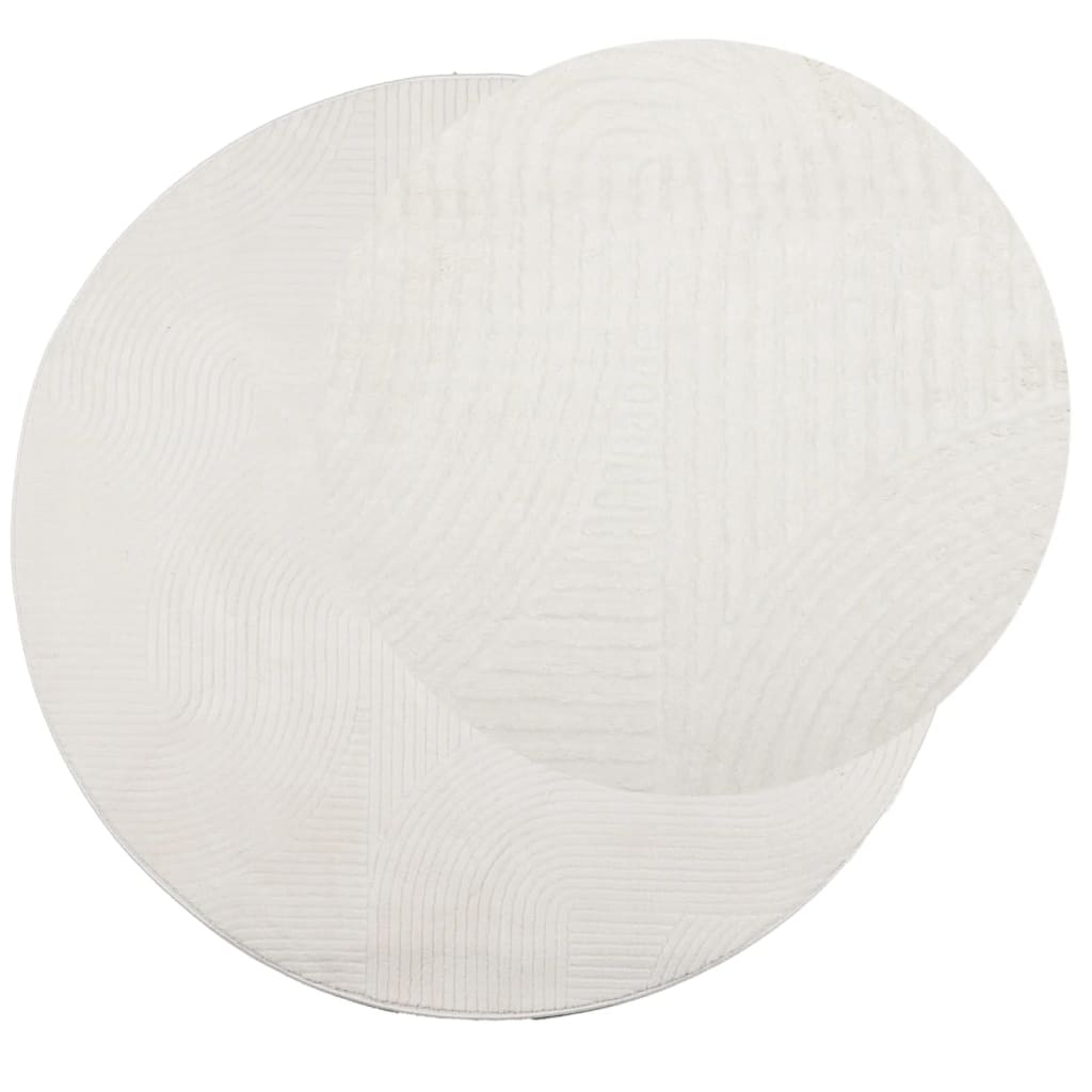 Rug IZA Short Pile Scandinavian Look Cream Ø 200 cm