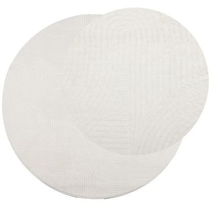 Rug IZA Short Pile Scandinavian Look Cream Ø 200 cm