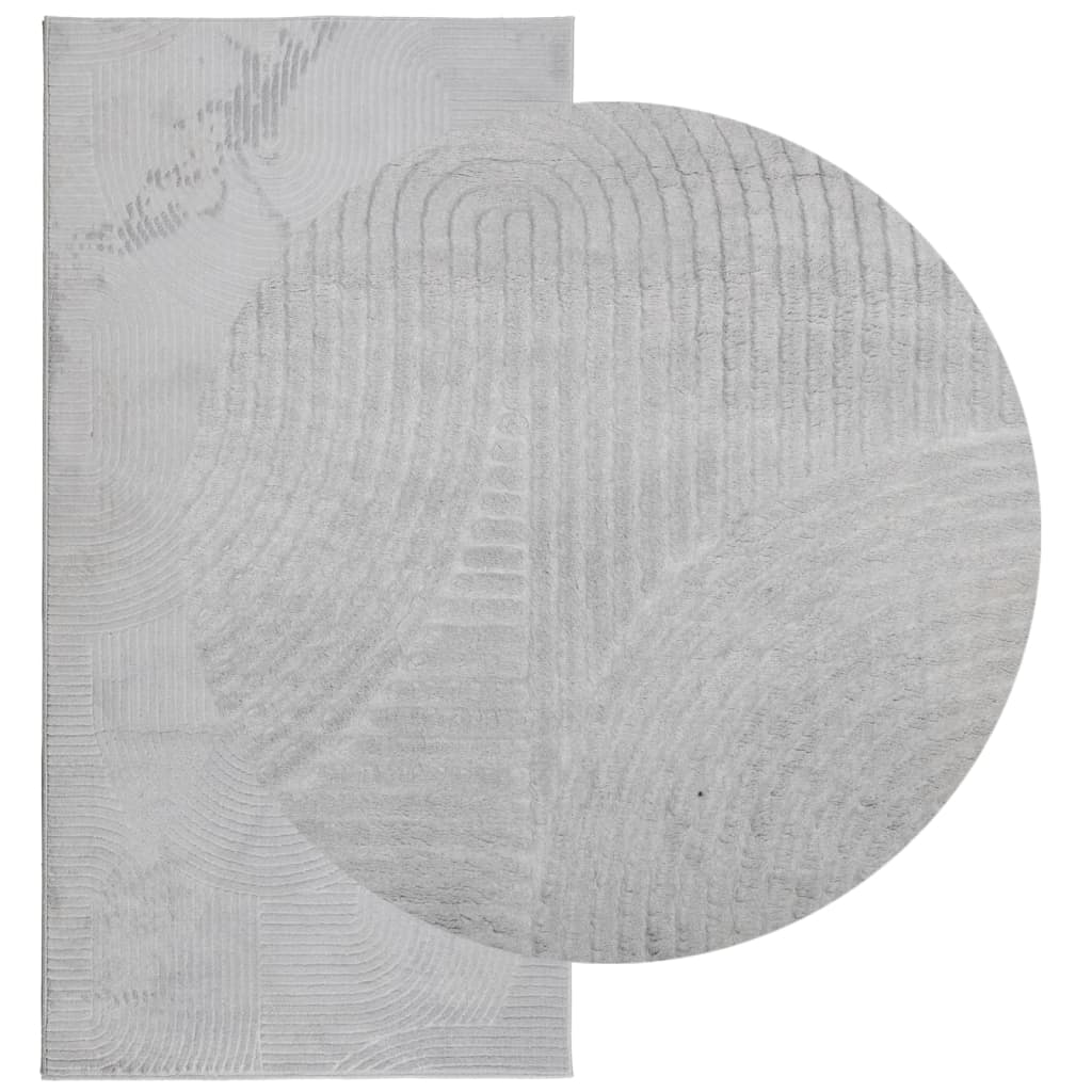 Rug IZA Short Pile Scandinavian Look Grey 100x200 cm