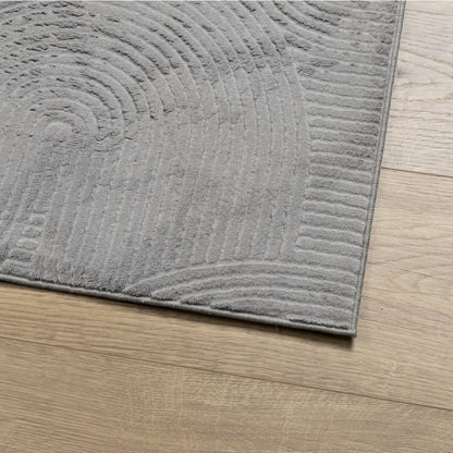 Rug IZA Short Pile Scandinavian Look Grey 100x200 cm