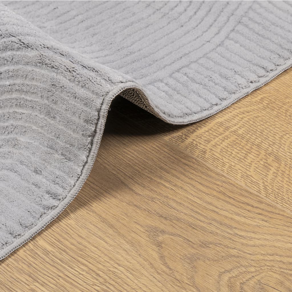 Rug IZA Short Pile Scandinavian Look Grey 100x200 cm