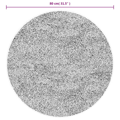 Rug IZA Short Pile Scandinavian Look Grey Ø 80 cm