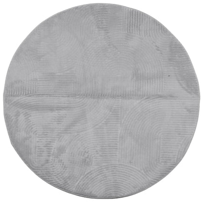 Rug IZA Short Pile Scandinavian Look Grey Ø 160 cm