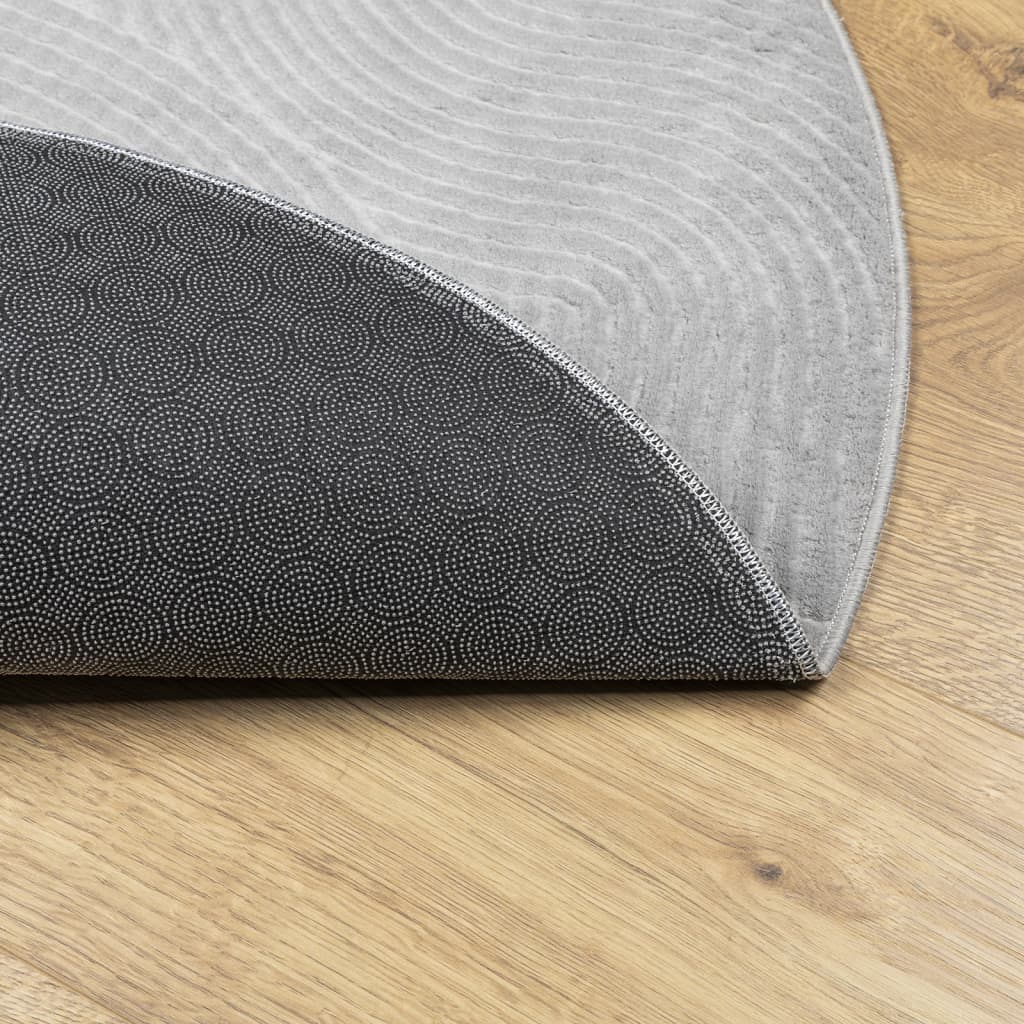 Rug IZA Short Pile Scandinavian Look Grey Ø 160 cm