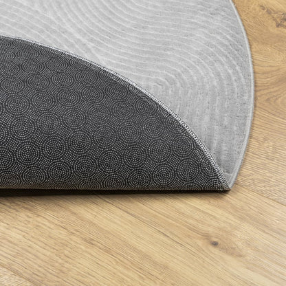Rug IZA Short Pile Scandinavian Look Grey Ø 160 cm