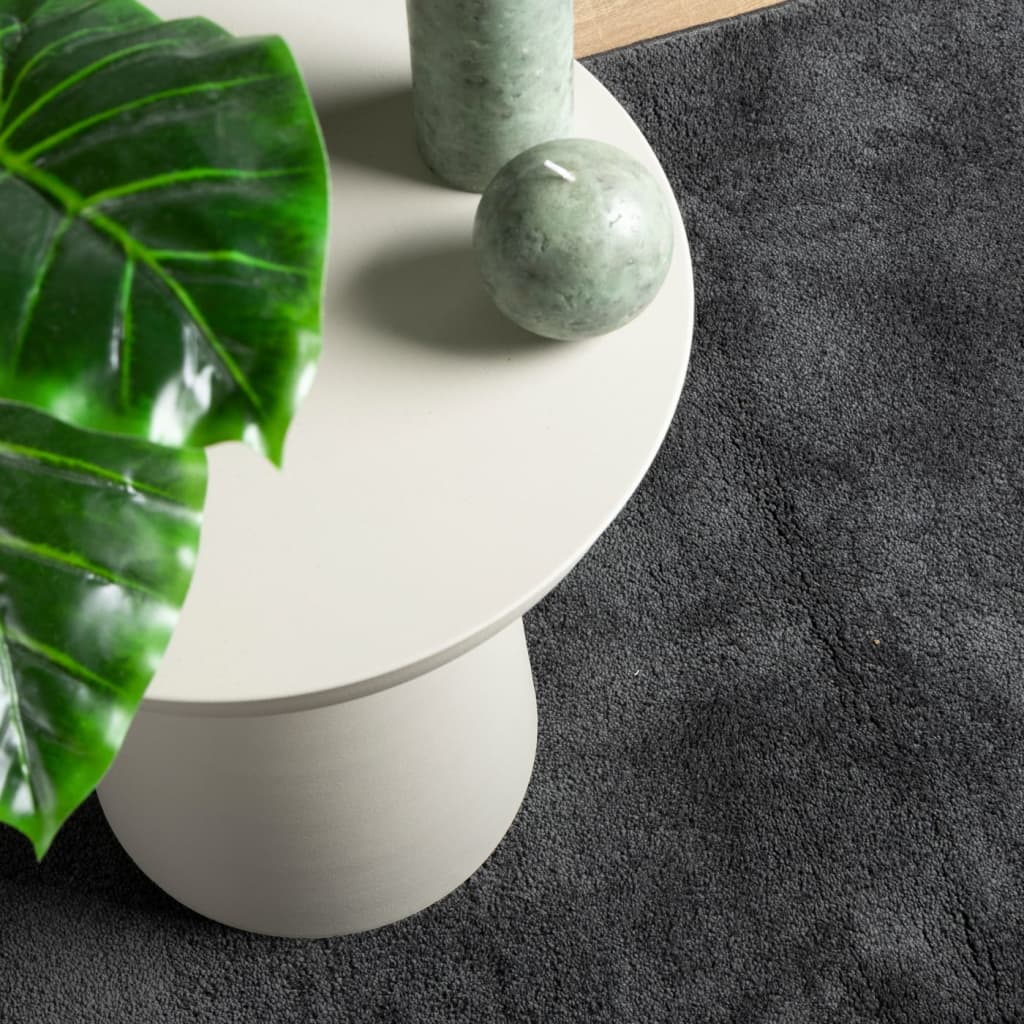 Rug OVIEDO Short Pile Anthracite 240x240 cm