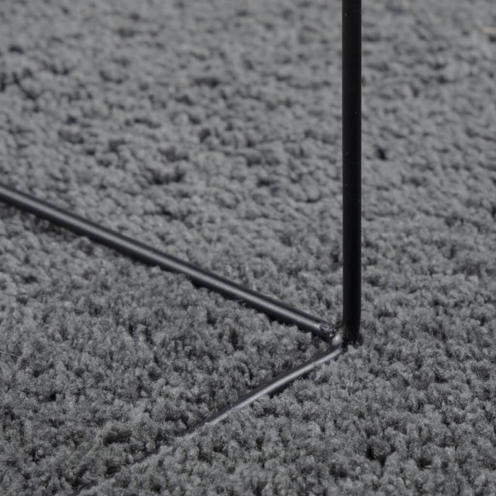 Rug OVIEDO Short Pile Anthracite 240x240 cm