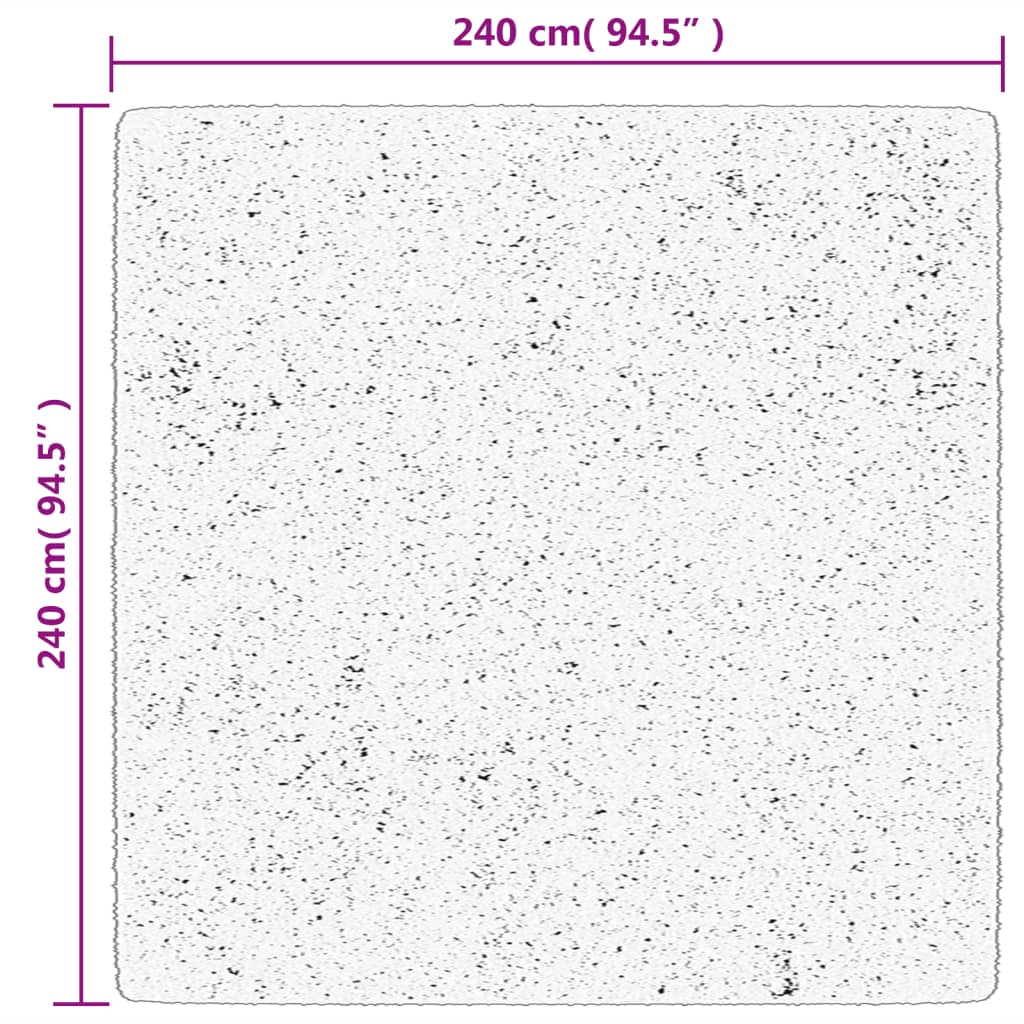 Rug OVIEDO Short Pile Anthracite 240x240 cm