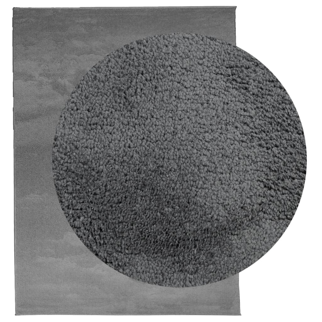 Rug OVIEDO Short Pile Anthracite 240x340 cm