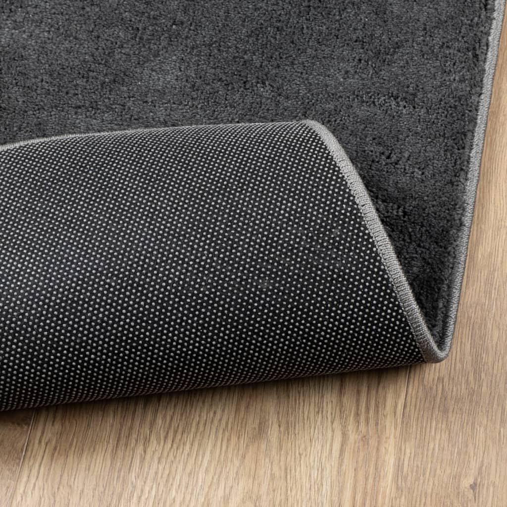Rug OVIEDO Short Pile Anthracite 240x340 cm