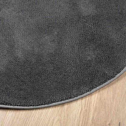 Rug OVIEDO Short Pile Anthracite Ø 200 cm