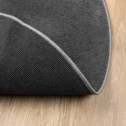 Rug OVIEDO Short Pile Anthracite Ø 200 cm