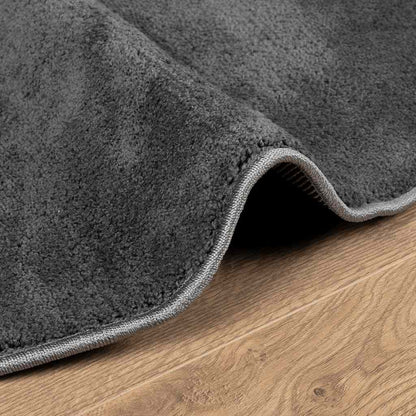 Rug OVIEDO Short Pile Anthracite Ø 200 cm