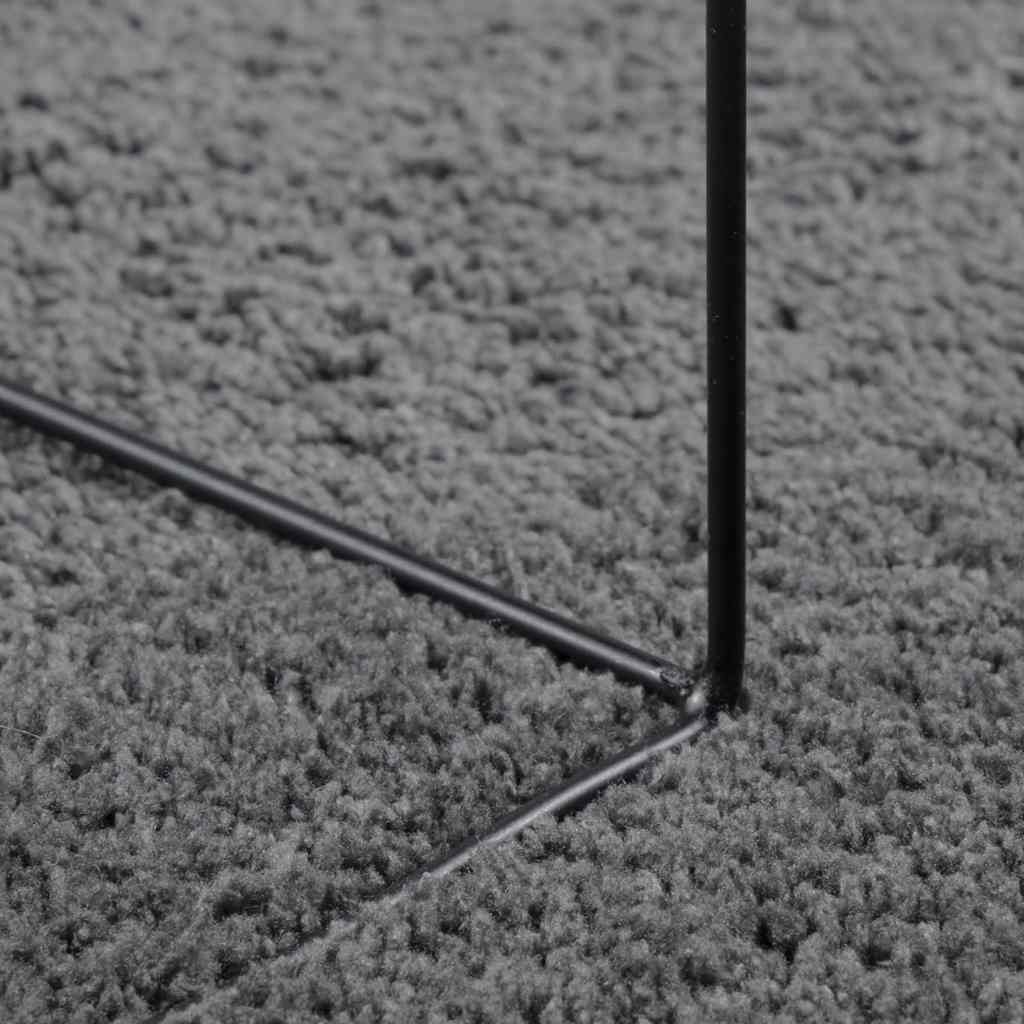 Rug OVIEDO Short Pile Anthracite Ø 200 cm