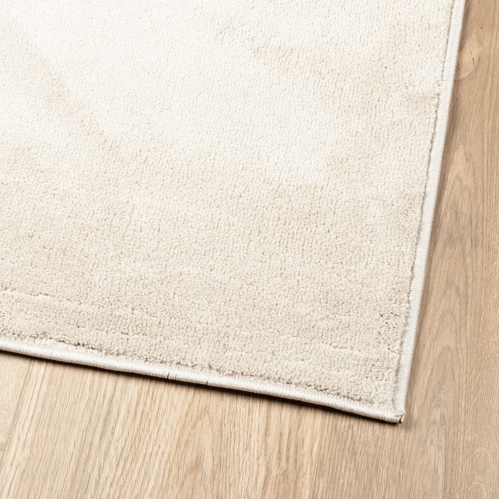 Rug OVIEDO Short Pile Beige 120x120 cm