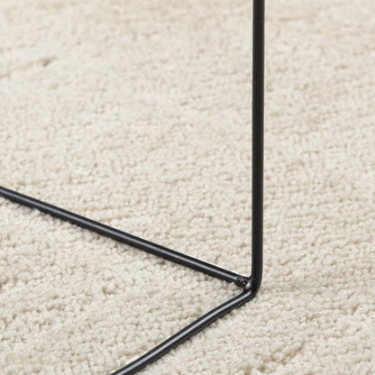 Rug OVIEDO Short Pile Beige Ø 120 cm