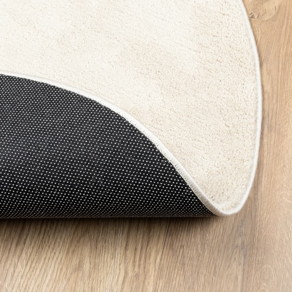 Rug OVIEDO Short Pile Beige Ø 160 cm