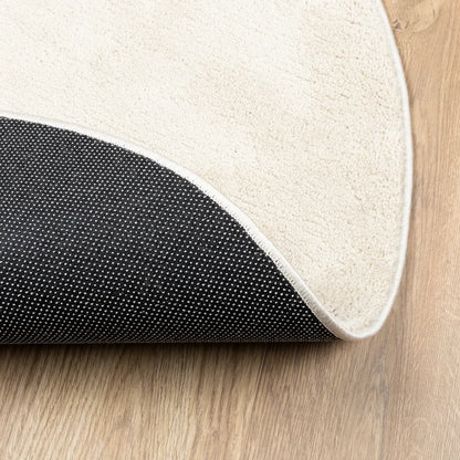 Rug OVIEDO Short Pile Beige Ø 160 cm