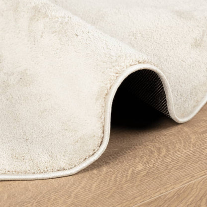 Rug OVIEDO Short Pile Beige Ø 160 cm