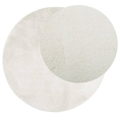 Rug OVIEDO Short Pile Cream Ø 160 cm