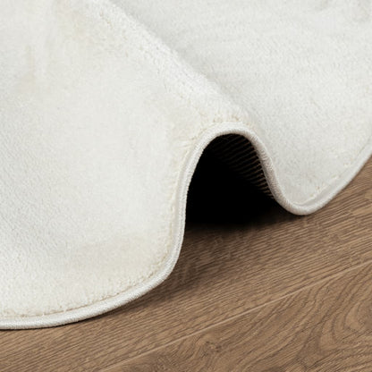 Rug OVIEDO Short Pile Cream Ø 160 cm