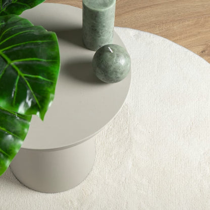 Rug OVIEDO Short Pile Cream Ø 160 cm