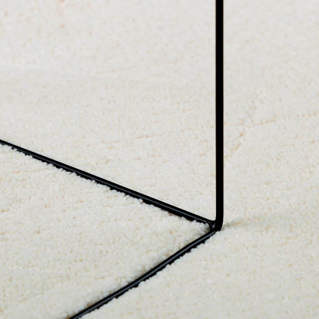 Rug OVIEDO Short Pile Cream Ø 160 cm