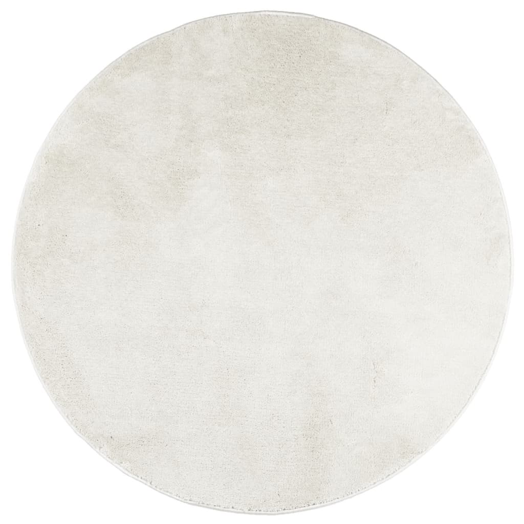 Rug OVIEDO Short Pile Cream Ø 200 cm
