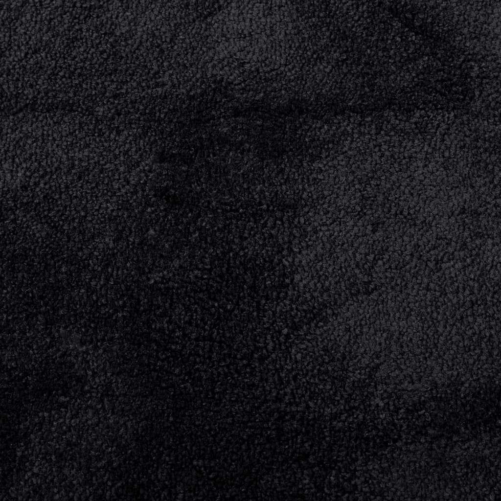 Rug OVIEDO Short Pile Black 200x200 cm