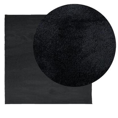 Rug OVIEDO Short Pile Black 200x200 cm