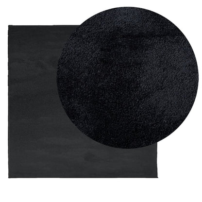 Rug OVIEDO Short Pile Black 240x240 cm