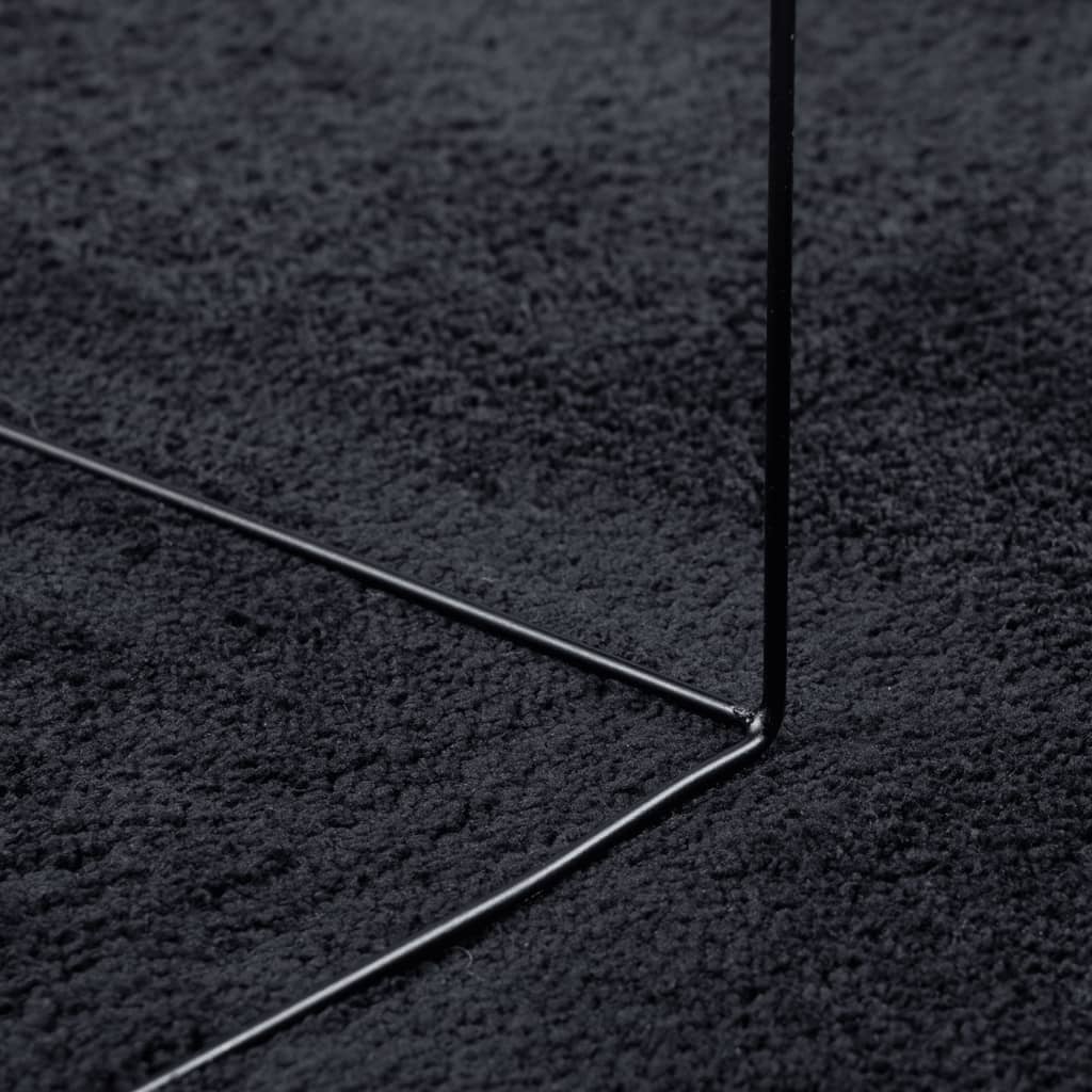 Rug OVIEDO Short Pile Black 240x240 cm
