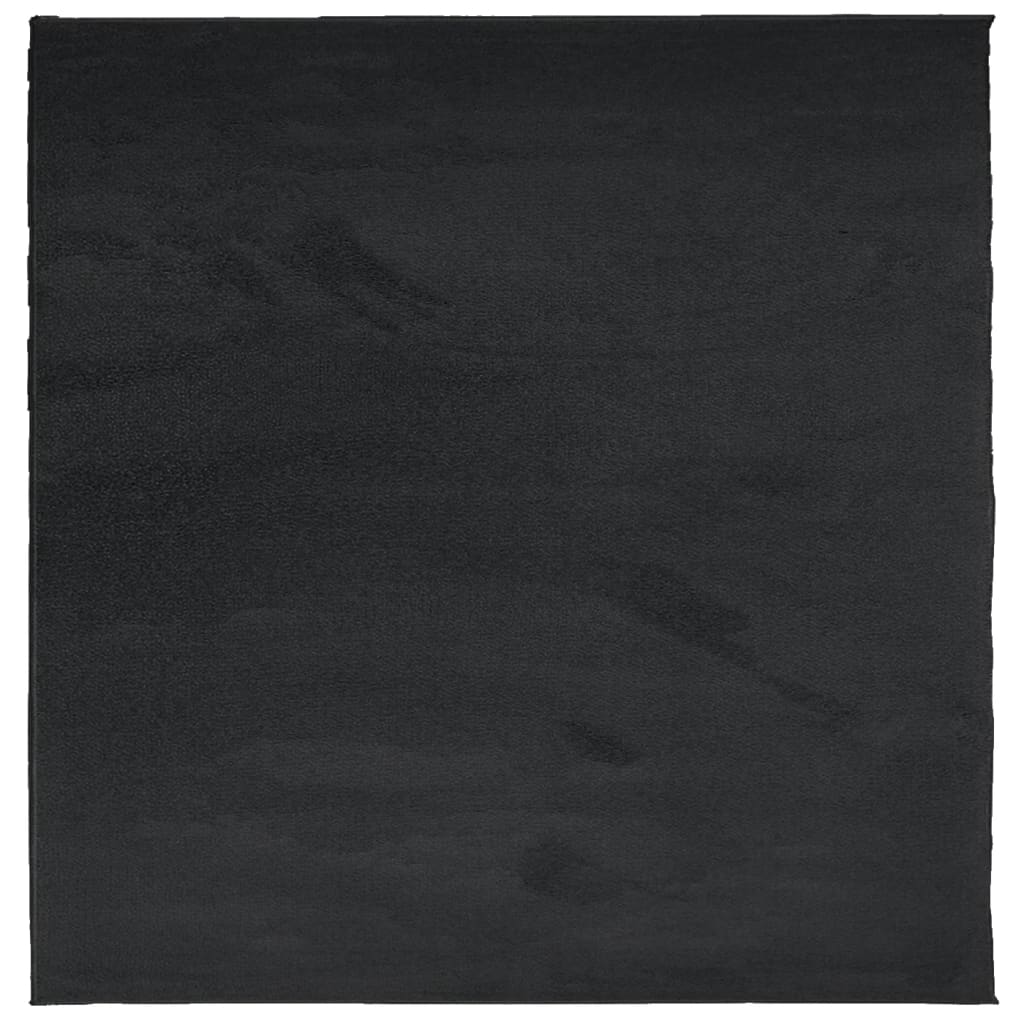 Rug OVIEDO Short Pile Black 240x240 cm
