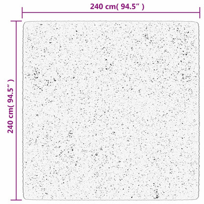 Rug OVIEDO Short Pile Black 240x240 cm