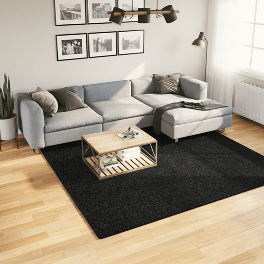 Rug OVIEDO Short Pile Black 240x240 cm