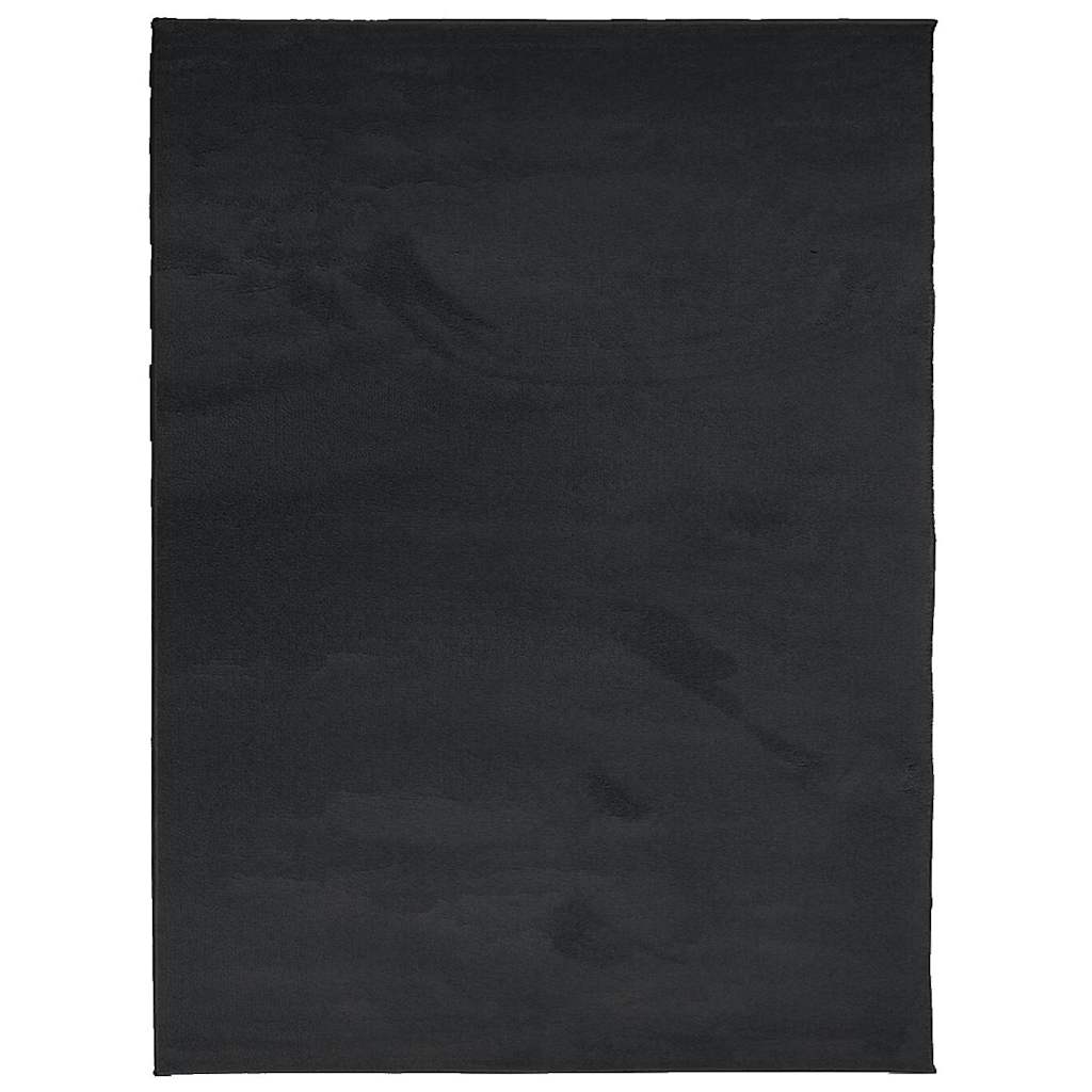 Rug OVIEDO Short Pile Black 240x340 cm