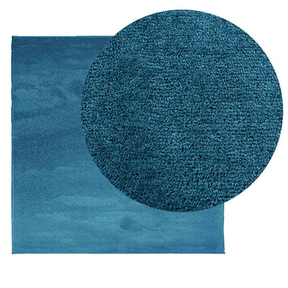 Rug OVIEDO Short Pile Turquoise 240x240 cm