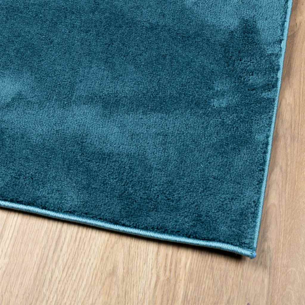 Rug OVIEDO Short Pile Turquoise 240x240 cm