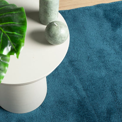 Rug OVIEDO Short Pile Turquoise 240x240 cm