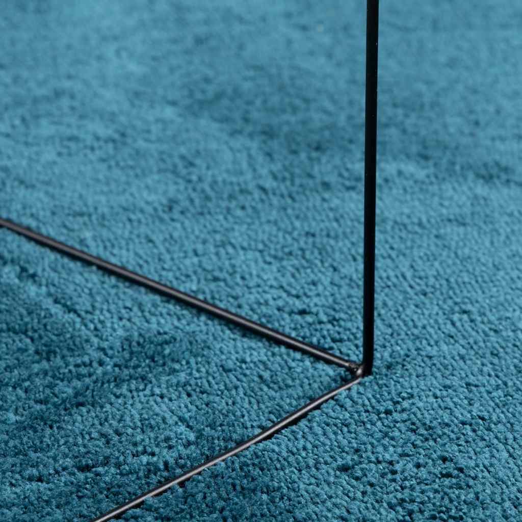 Rug OVIEDO Short Pile Turquoise 240x240 cm