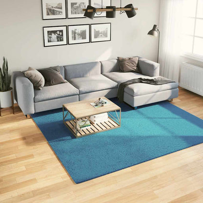 Rug OVIEDO Short Pile Turquoise 240x240 cm