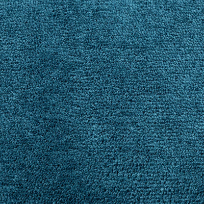 Rug OVIEDO Short Pile Turquoise Ø 120 cm