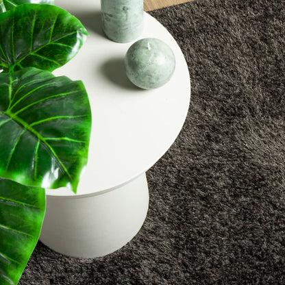 Rug ISTAN High Pile Shiny Look Anthracite 100x200 cm