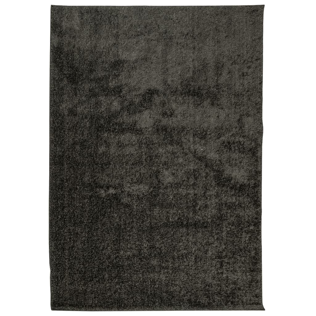 Rug ISTAN High Pile Shiny Look Anthracite 120x170 cm