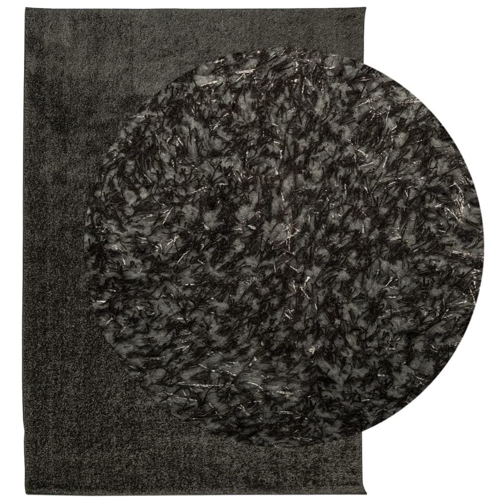 Rug ISTAN High Pile Shiny Look Anthracite 120x170 cm