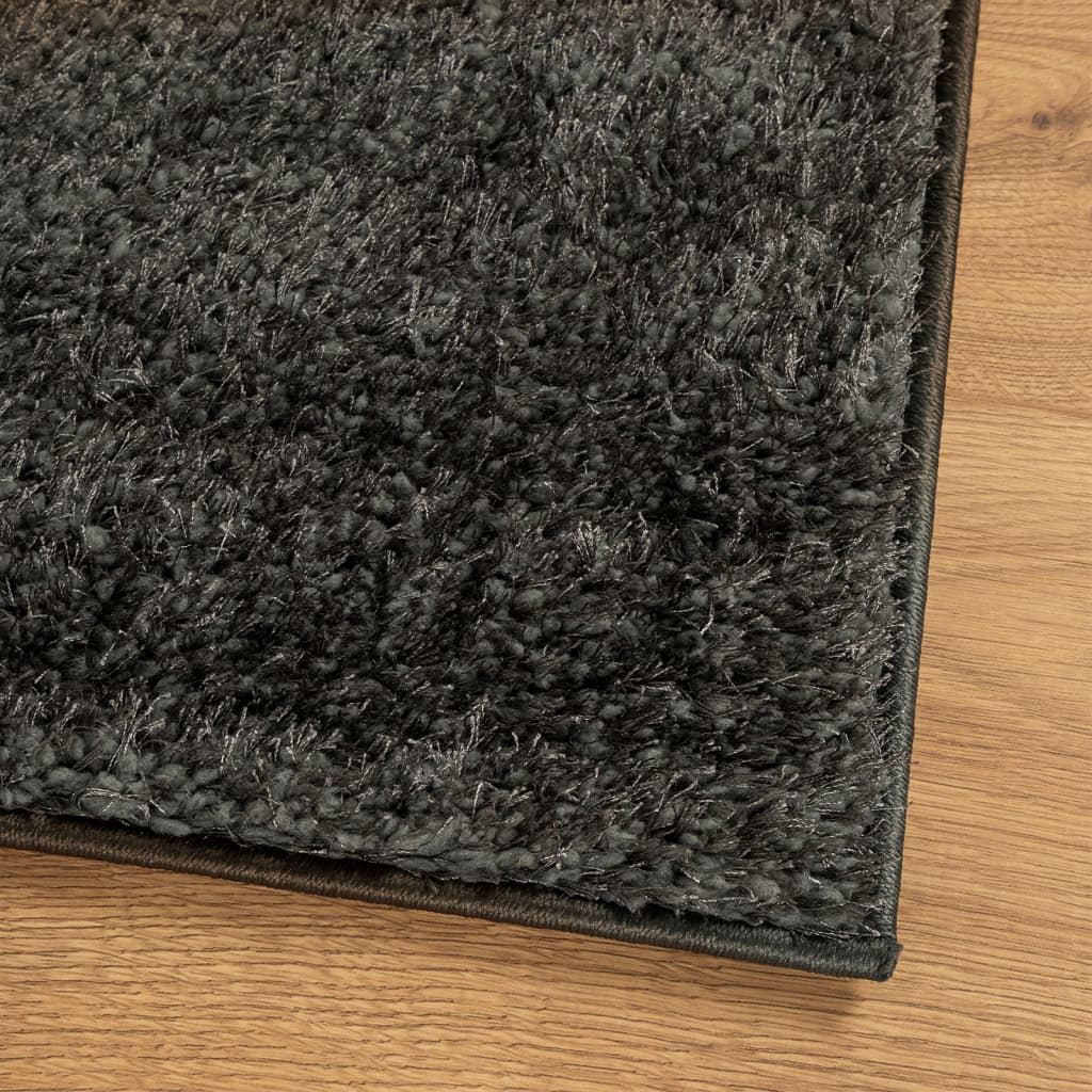 Rug ISTAN High Pile Shiny Look Anthracite 120x170 cm
