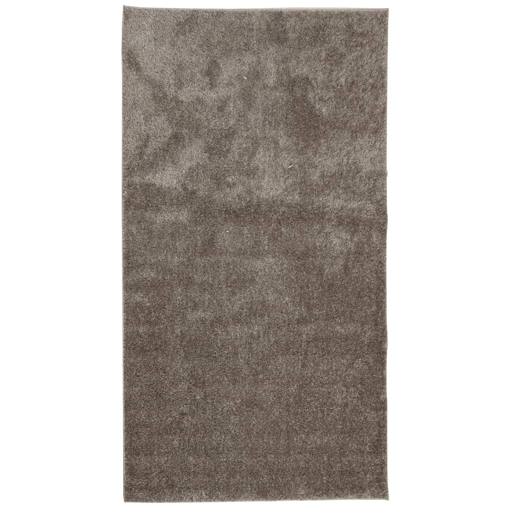 Rug ISTAN High Pile Shiny Look Grey 80x150 cm